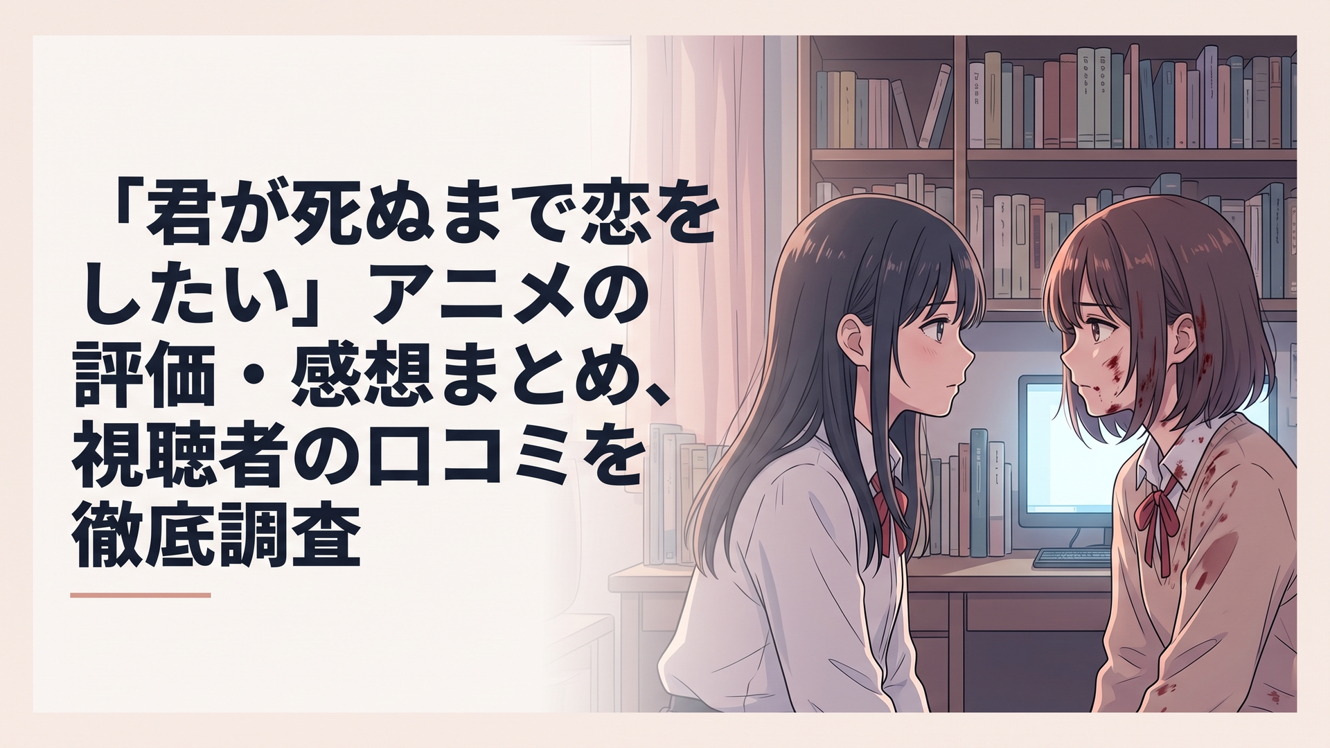 血まみれの少女ミミと出会う14歳のシーナ、学校の一室で見つめ合う二人