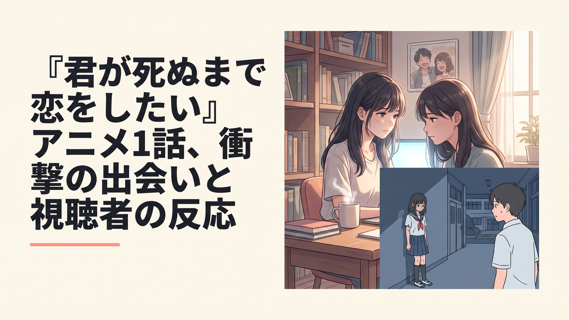 血に濡れた制服姿の少女と、それを見つめる主人公。夜の校舎の片隅